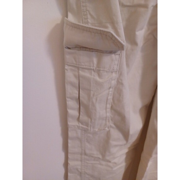 Abercrombie & Fitch Cargo Utility Pants 25/0 Khaki Y2K Boho Wide Flare Leg - Picture 8 of 8